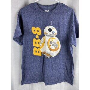 Star Wars Mens Sz L  BB-8 Blue Short Sleeve Graphic T-Shirt